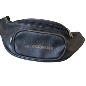 VTG Y2K Oshkosh Wisconsin‎ Fanny Pack Beltbag Airshow Airplanes Black Vinyl